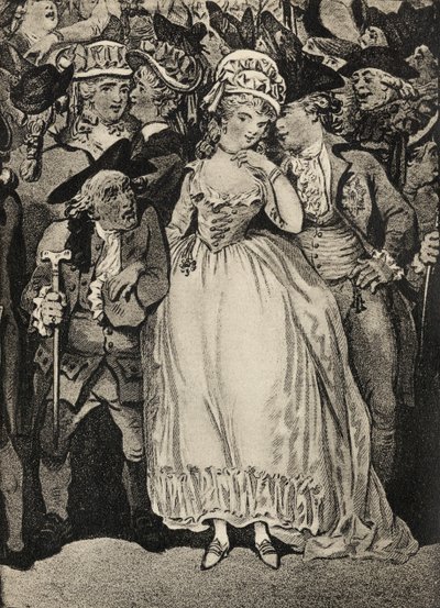 Mrs Mary Robinson Accompanied by the Prince of Wales and Her Husband Thomas Robinson by Thomas Rowlandson